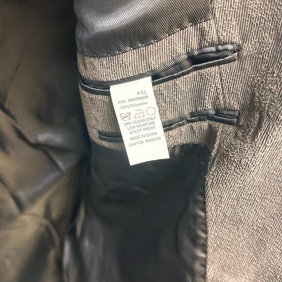 Calvin Klein Blazer Men’s Size 40L Brown Suit‎ Coat See Details - Picture 4 of 8